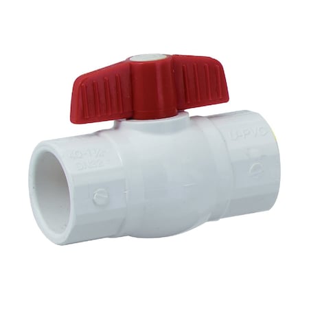 Proline 1-1/4 In. S X 1-1/4 In. S PVC Quarter Turn Ball Valve 107-636